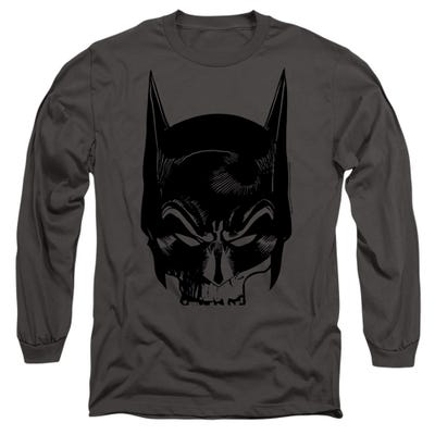 BATMAN SKULL ON GRAY Long Sleeve Shirt