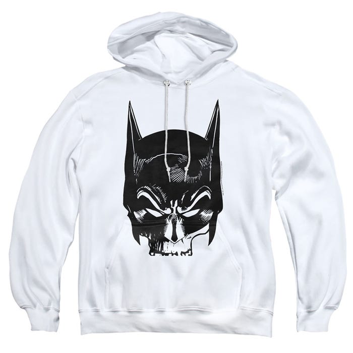 BATMAN SKULL ON WHITE Hoodie