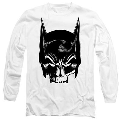 BATMAN SKULL ON WHITE Long Sleeve Shirt