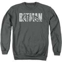 BATMAN TEXT ON GRAY Sweatshirt