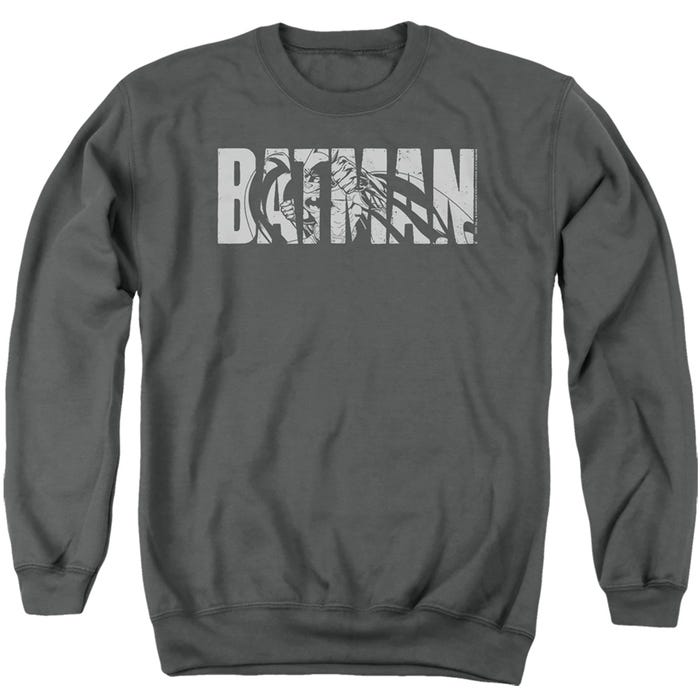 BATMAN TEXT ON GRAY Sweatshirt