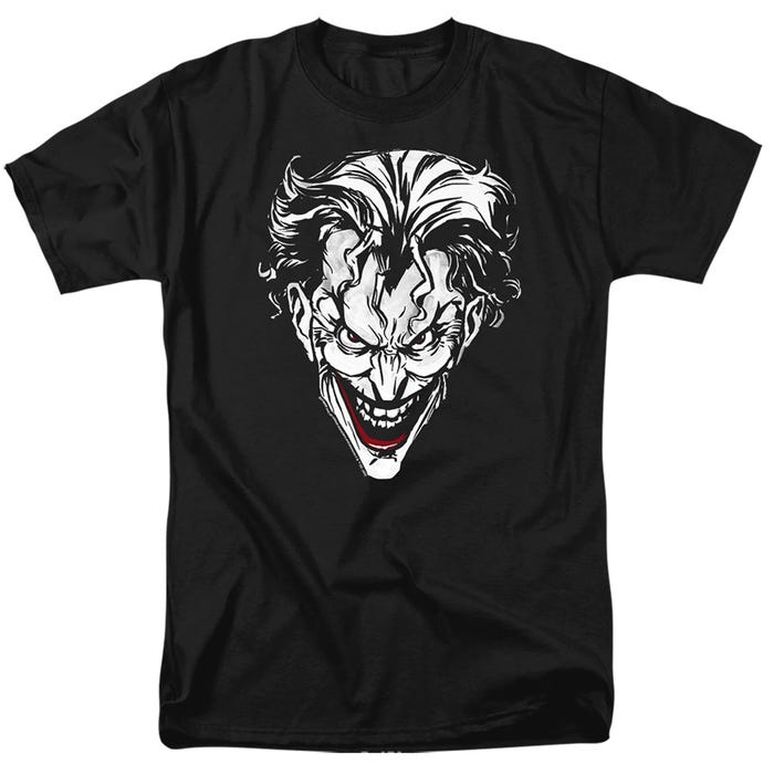 BATMAN JOKER RED ON BLACK T-Shirt