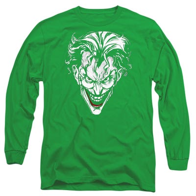 BATMAN JOKER RED ON GREEN Long Sleeve Shirt