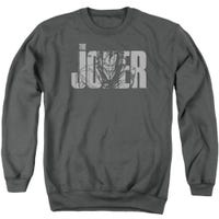 BATMAN JOKER TEXT ON GRAY Sweatshirt