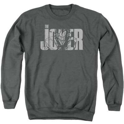 BATMAN JOKER TEXT ON GRAY Sweatshirt