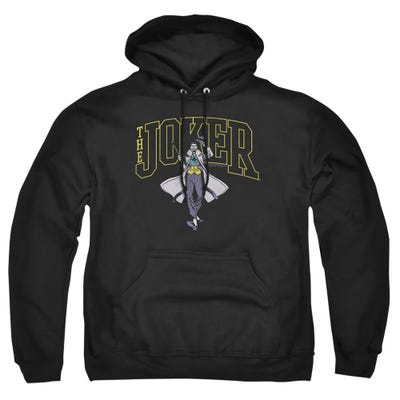 BATMAN JOKER VARSITY ON BLACK Hoodie
