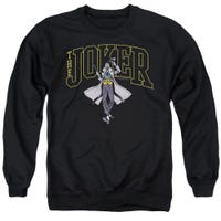 BATMAN JOKER VARSITY ON BLACK Sweatshirt