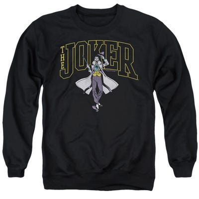 BATMAN JOKER VARSITY ON BLACK Sweatshirt