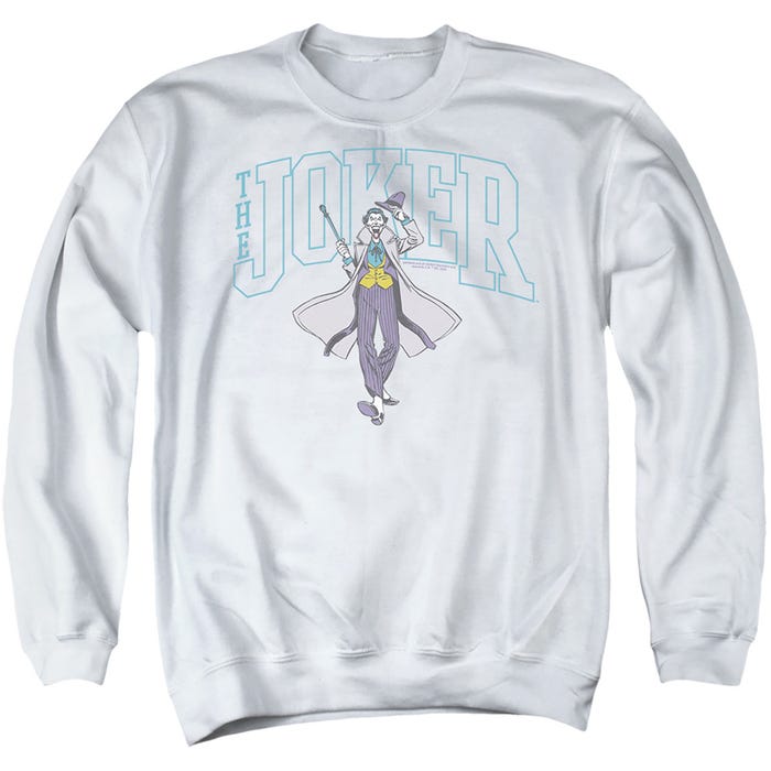 BATMAN JOKER VARSITY ON WHITE Sweatshirt