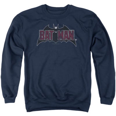 BATMAN VINTAGE BAT LOGO ON NAVY Sweatshirt