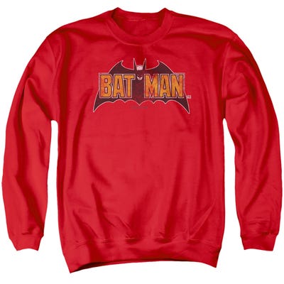 BATMAN VINTAGE BAT LOGO ON RED Sweatshirt
