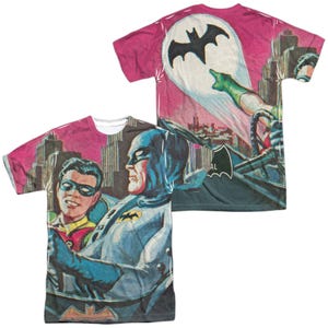 Batman and Robin Bat Signal Sublimation T-Shirt