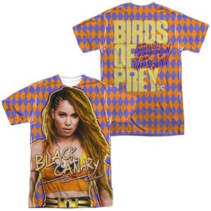 Black Canary Birds of Prey Front & Back Sublimation T-Shirt