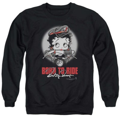Born to Ride Betty Boop Motor Cycle Biker Girl Sweatshirt