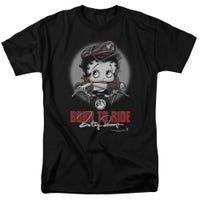 Born to Ride Betty Boop Motor Cycle Biker Girl T-Shirt