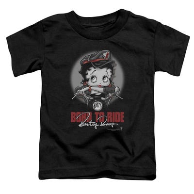 Born to Ride Betty Boop Motor Cycle Biker Girl Toddler T-Shirt