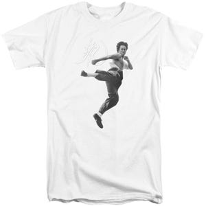 Bruce Lee Flying Kick Tall T-Shirt