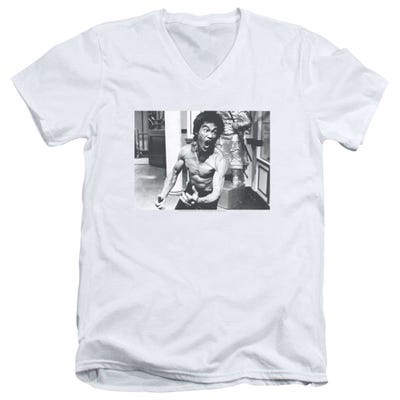 Bruce Lee Full of Flury V-Neck T-Shirt