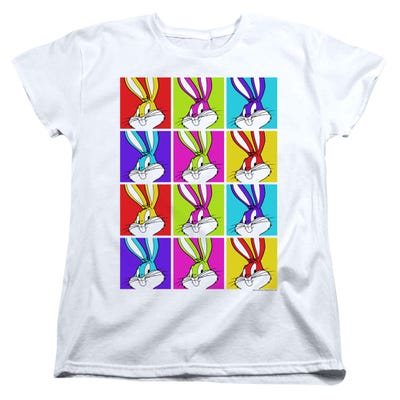 Bugs Bunny Looney Tunes Tiles Womens T-Shirt