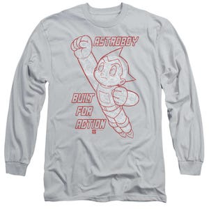 Built for Action Astro Boy Flying Cartoon Long Sleeve Shirt