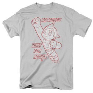 Built for Action Astro Boy Flying Cartoon T-Shirt