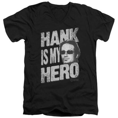 Californication Hank Is My Hero V-Neck T-Shirt