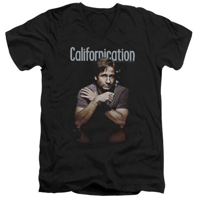 Californication Hank Smoking V-Neck T-Shirt