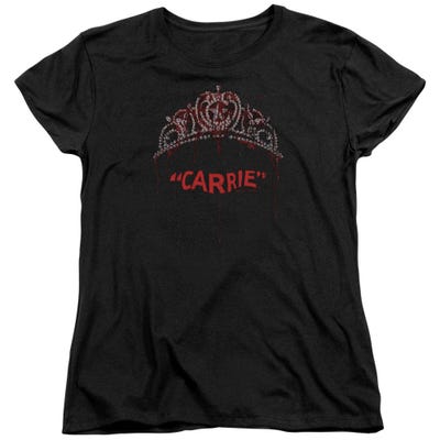 Carrie Prom Queen Tiara Womens T-Shirt