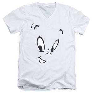 Casper the Friendly Ghost Big Face V-Neck T-Shirt