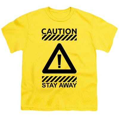 Caution Sign Stay Away Kids T-Shirt