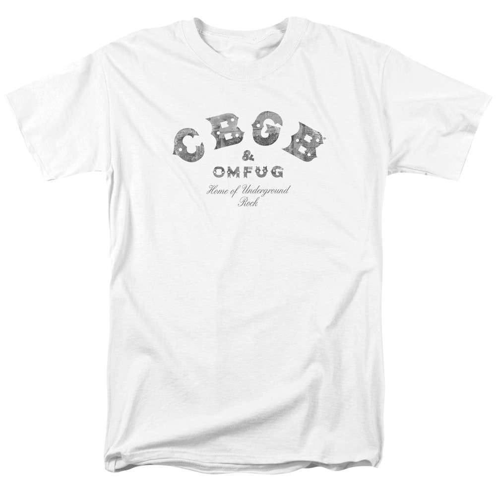 CBGB & OMFUG Club Since 1973 ELECTRIC SKULL Logo Juniors V-Neck Tee Shirt 