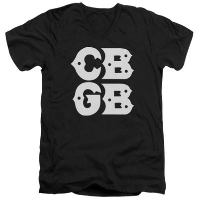 CBGB Stacked Logo V-Neck T-Shirt
