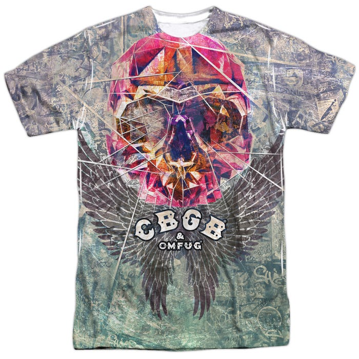 CBGB Graffiti Skull OMFUG Sublimation T-Shirt