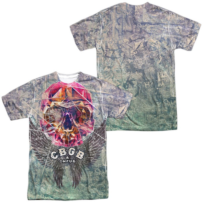 CBGB Graffiti Skull Official Sublimation T-Shirt