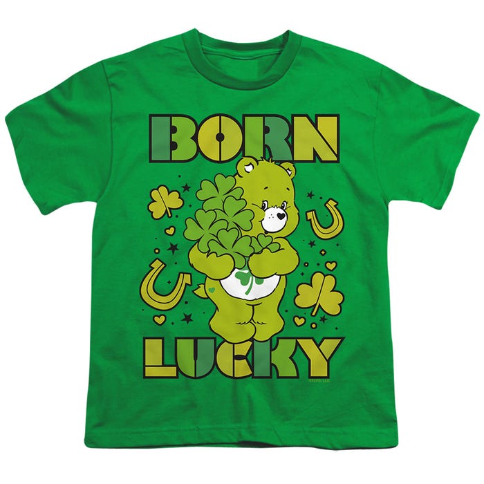 Care Bears Born Lucky Good Luck Bear St. Patrick's Day Kids T-Shirt