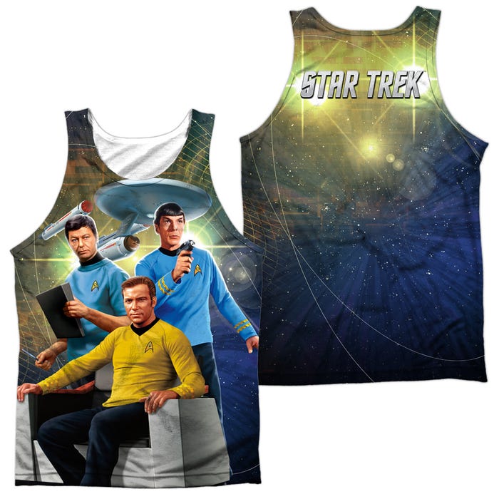 KIRK SPOCK MCCOY STAR TREK Front & Back Sublimation Tank Top