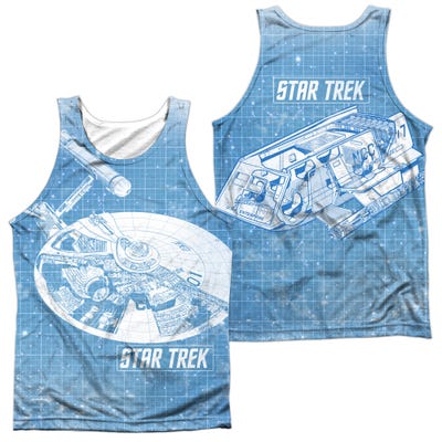 Star Trek Ships Blueprint Sublimation Tank Top