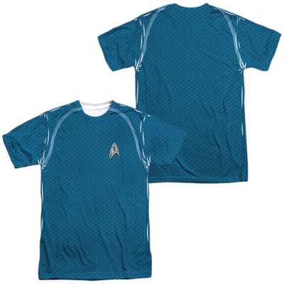 MOVIE SCIENCE UNIFORM OFFICIAL STAR TREK Front & Back Sublimation T-Shirt