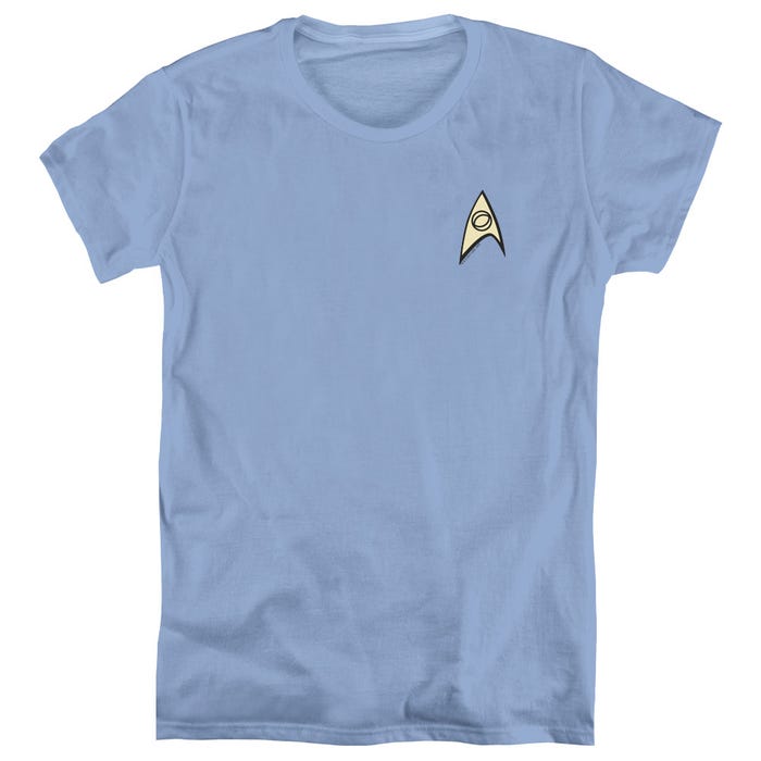 Star Trek Science Uniform Womens T-Shirt
