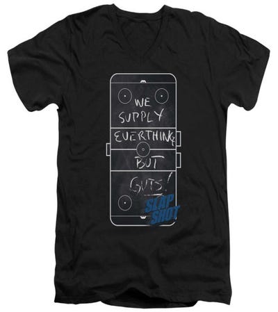 Chalkboard Slap Shot V-Neck T-Shirt