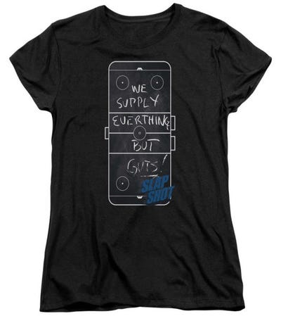 Chalkboard Slap Shot Womens T-Shirt