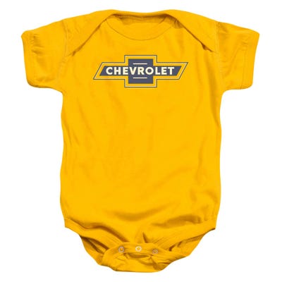 Chevy Blue And Gold Vintage Bowtie Baby Bodysuit