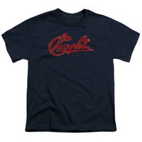 Chevy Chevrolet Script Distressed Kids T-Shirt