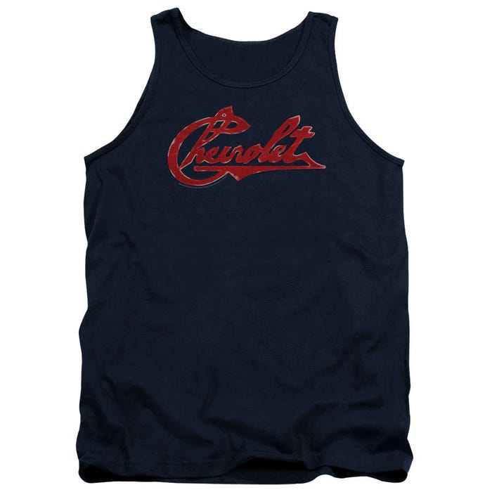 Chevy Chevrolet Script Distressed Tank Top