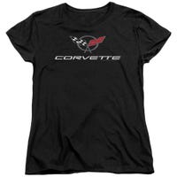 Chevy Corvette Modern Emblem Womens T-Shirt