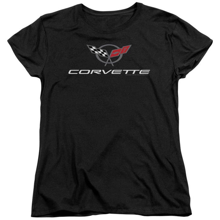 Chevy Corvette Modern Emblem Womens T-Shirt