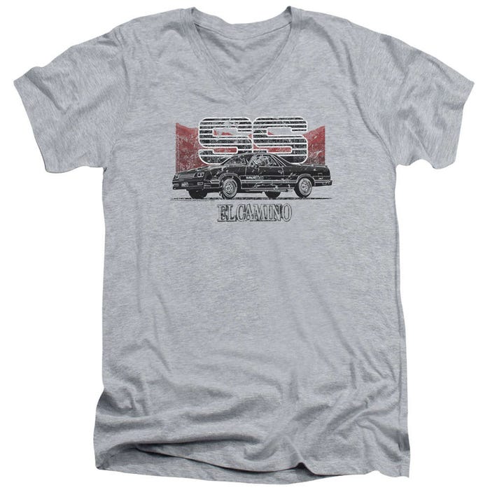 Chevy El Camino SS Mountains V-Neck T-Shirt