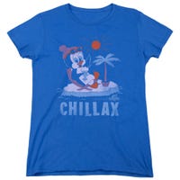 Chilly Willy Chillax On the Beech Womens T-Shirt