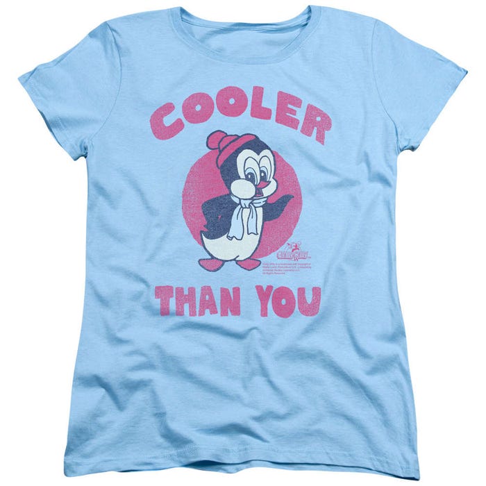 Chilly Willy Cooler Than You Funny Penguin Womens T-Shirt