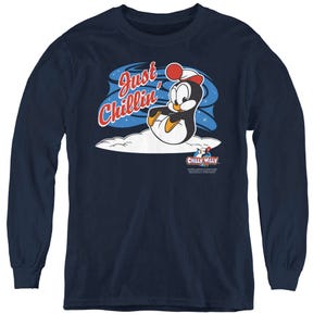 Chilly Willy Just Chillin' Penguin Kids Long Sleeve Shirt